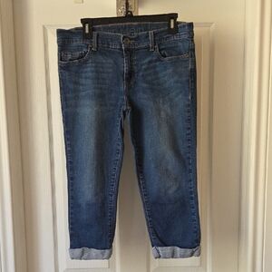 Calvin Klein Dark Blue Denim Capri Length Jeans